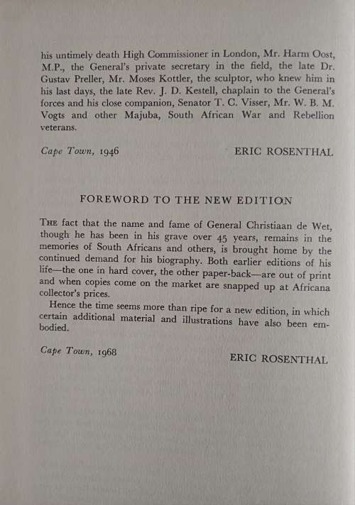 General de Wet: A Biography by Eric Rosenthal