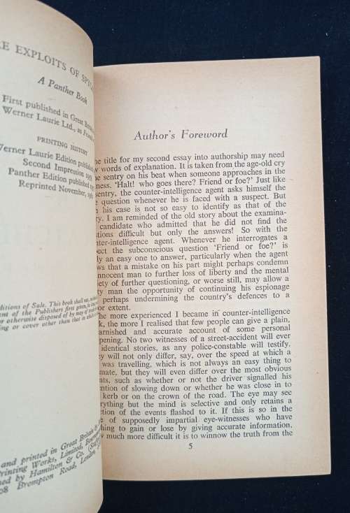 More Exploits of Spycatcher by Lt Col Oreste Pinto