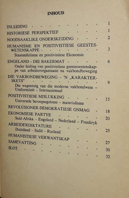 Vakbondbeweging, Beroepsegoisme En Staatkundige Problematiek - H J Strauss