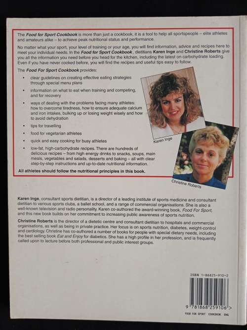 Food for Sport Cookbook by Christine Roberts & Karen Inge