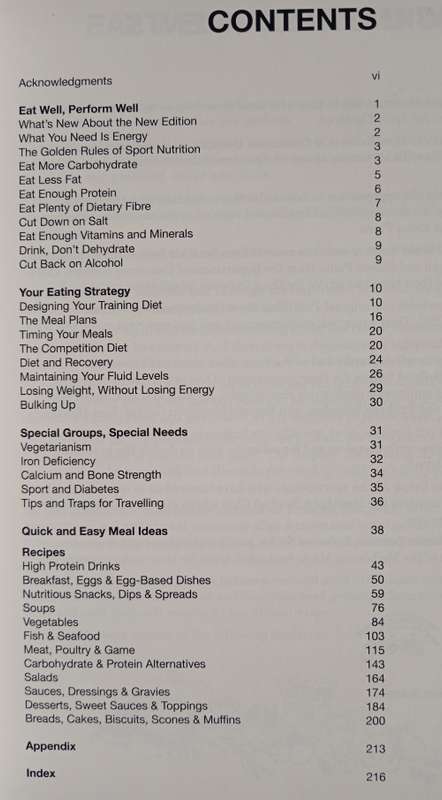 Food for Sport Cookbook by Christine Roberts & Karen Inge