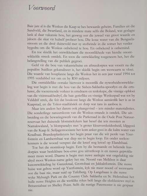 Die Weskus van Die Kaap by Siegfried Behm & M. M. Walter`s