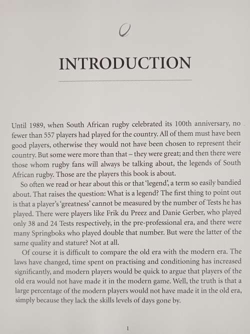 South Africa`s Rugby Legends: The Amateur Years by Chris Schoeman