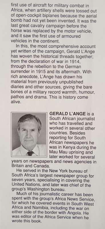 Urgent Imperial Service: South African Forces in German South West Africa 1914-1915 by Gerald L`Ange