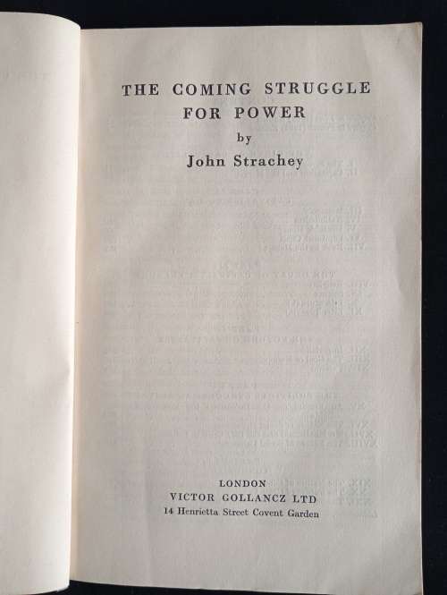 The Coming Struggle for Power by John Strachey
