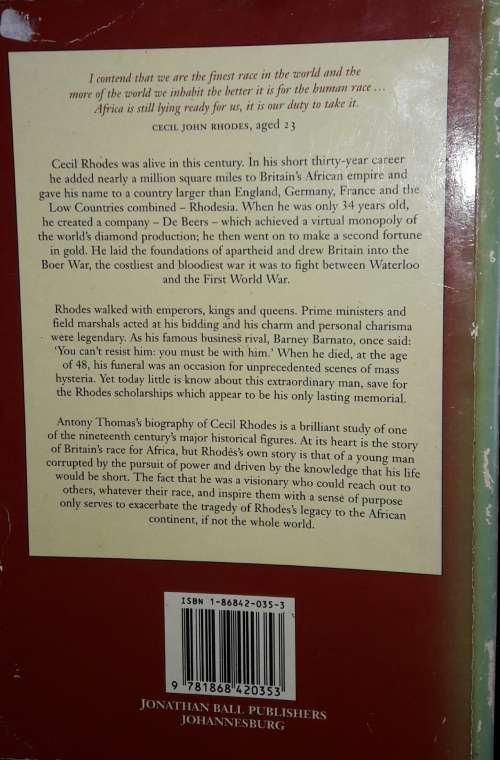 Rhodes - The Race For Africa - Antony Thomas