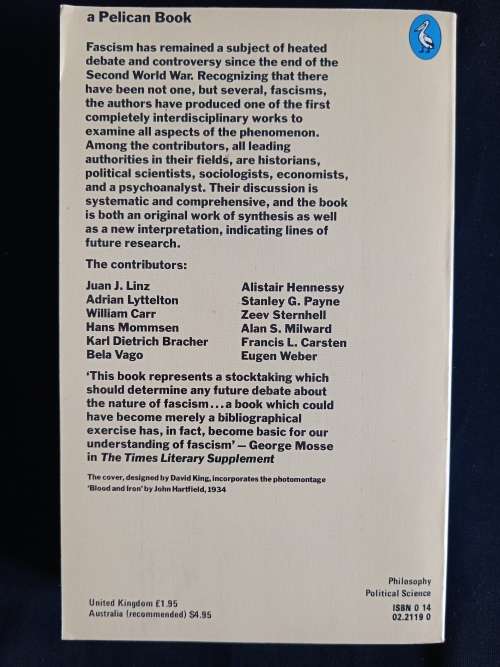Fascism: A Reader`s Guide - Edited by Walter Laqueur