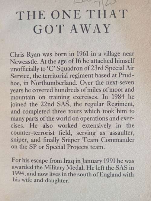 The One That Got Away by Chris Ryan