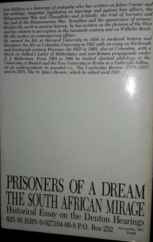 Prisoners Of A Dream - The South African Mirage - Leo Raditsa