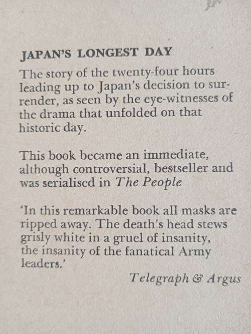 Japan`s Longest Day - Compiled by The Pacific War Research Society