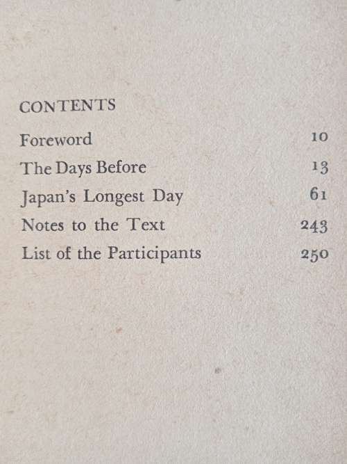 Japan`s Longest Day - Compiled by The Pacific War Research Society