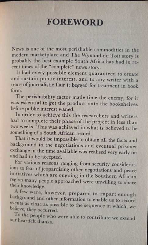 The Wynand du Toit Story by Allan Soule, Gary Dixon & René Richards