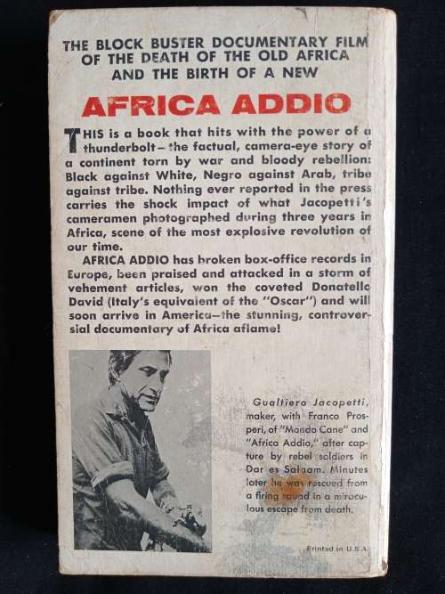 Africa Addio - Text by John Cohen, Film by Gualtiero Jacopetti & Franco Prosperi