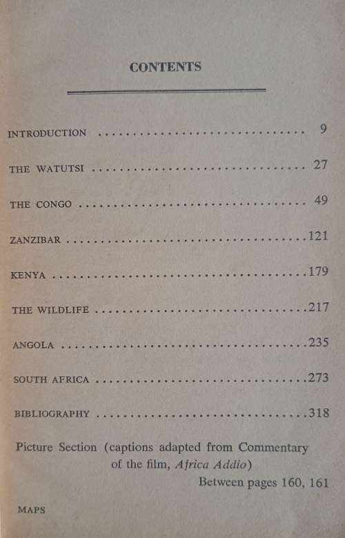 Africa Addio - Text by John Cohen, Film by Gualtiero Jacopetti & Franco Prosperi