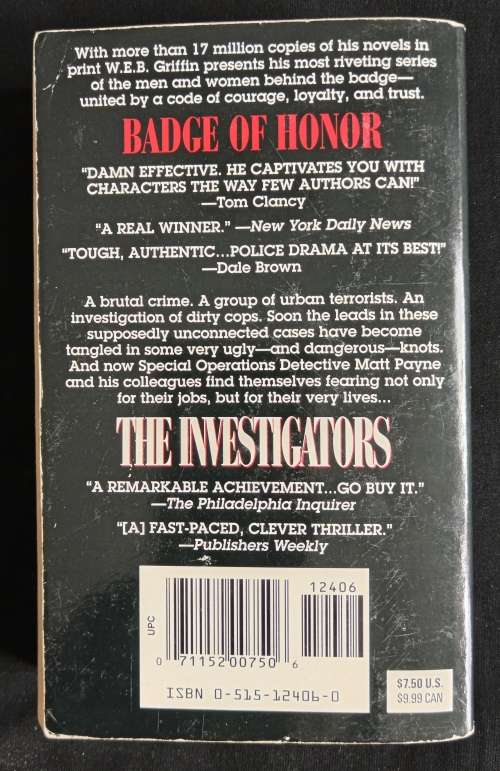 The Investigators: A Badge of Honor Novel by W. E. B. Griffin
