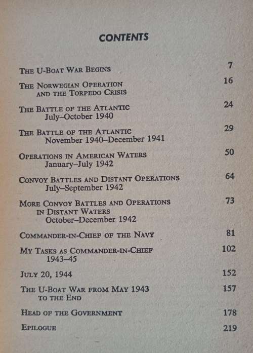 Memories: A Documentary of the Nazi Twilight by Admiral Karl Doenitz, Hitler`s Heir