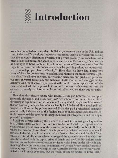 The Rich, The Super Rich: A Study in the Power of Money Today by Ferdinand Lundberg