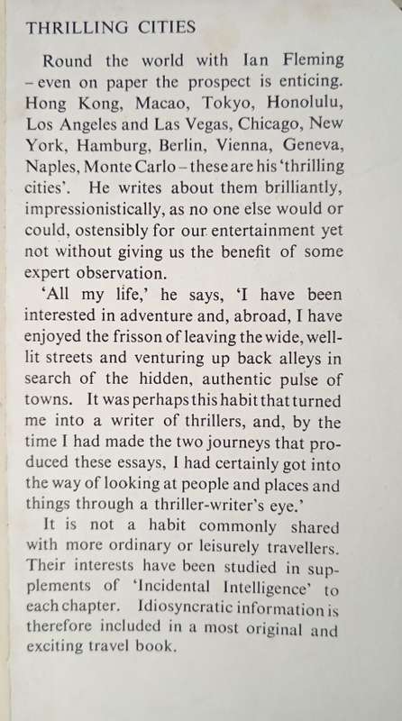 Thrilling Cities by Ian Fleming