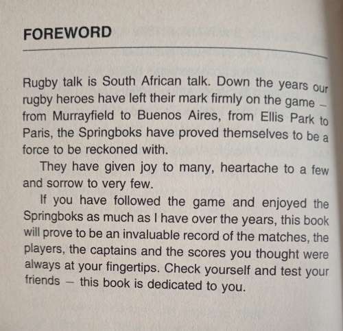 South African Rugby Teams 1949-1995 by Graham K. Jooste