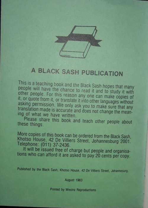 You And The Rikoto Case - Black Sash Publication