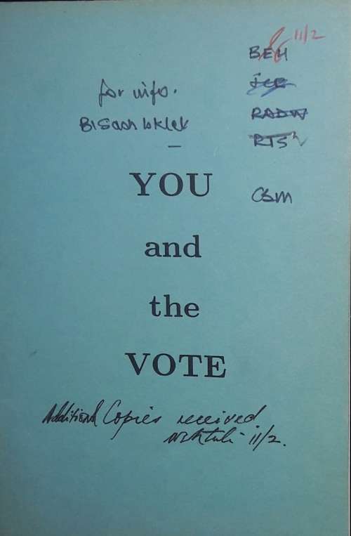 You And The Vote - Black Sash