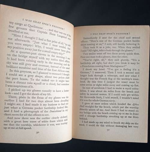 I Was Graf Spee`s Prisoner by Captain Patrick Dove