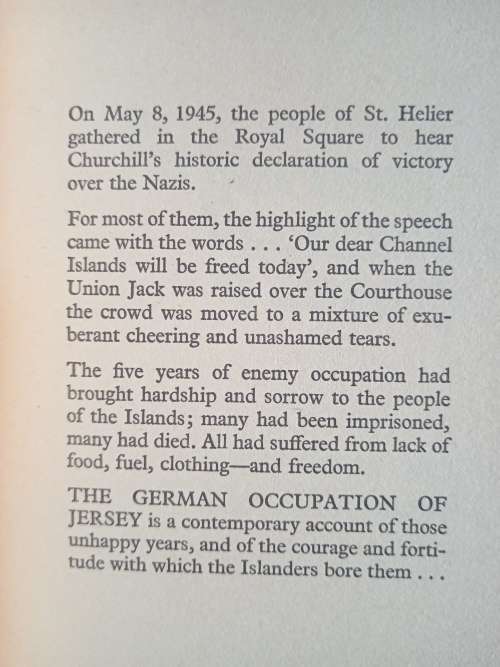 The German Occupation of Jersey by L. P. Sinel