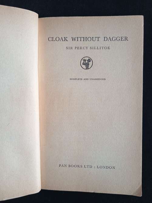 Cloak Without Dagger by Sir Percy Sillitoe
