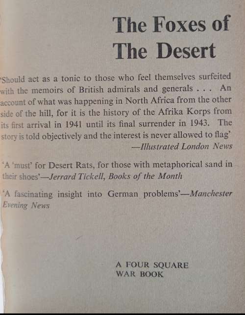The Foxes of The Desert by Paul Carel