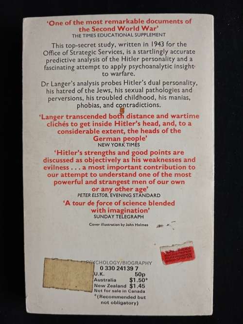 The Mind of Adolf Hitler by Walter C. Langer
