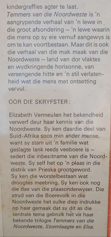 Temmers van die Noordweste by Elizabeth Vermeulen