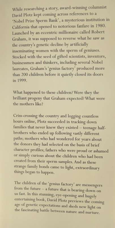 The Genius Factory by David Plotz