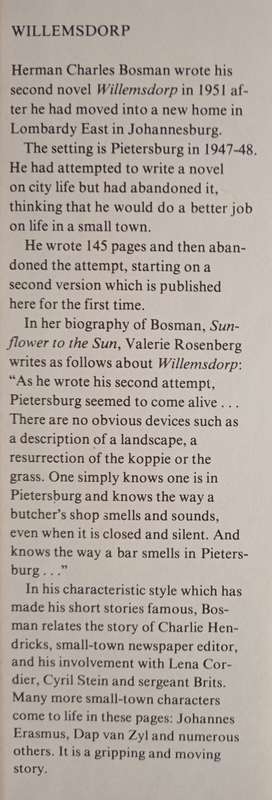 Willemsdorp by Herman Charles Bosman