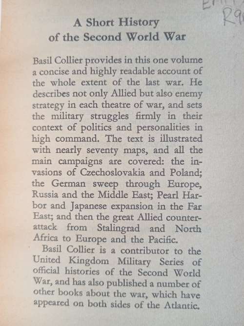 A Short History of The Second World War by Basil Collier