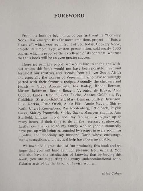 Eat`s a Pleasure - Compiled & Edited by E. Cohen, E. Jack`s, C. Rafel & N. Cutler