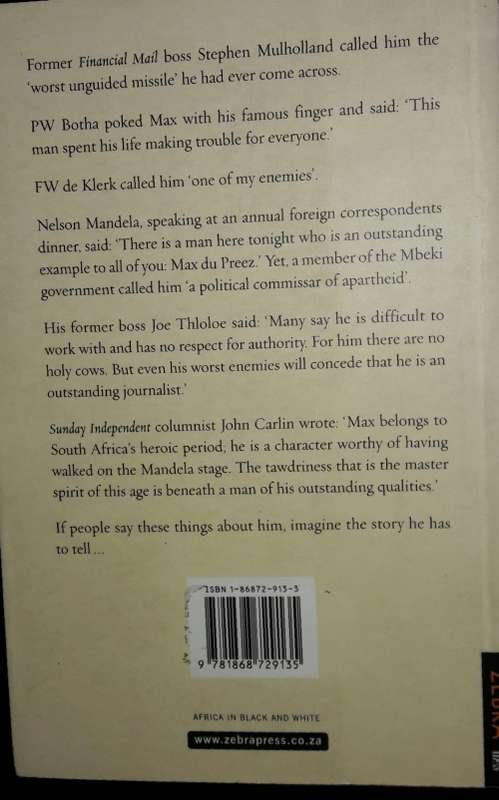 Pale Native - Memories Of A Renegade Reporter - Max Du Preez