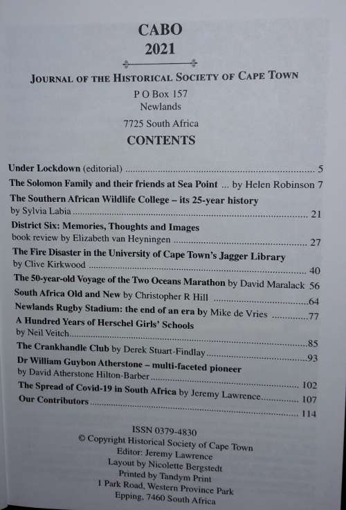Cabo - Historical Society of Cape Town