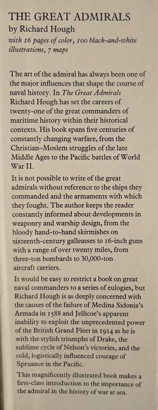 The Great Admirals by Richard Hough
