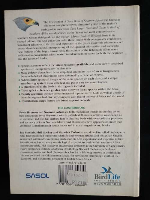 Sasol Birds of Southern Africa by Ian Sinclair, Phil Hockey & Warwick Tarboton