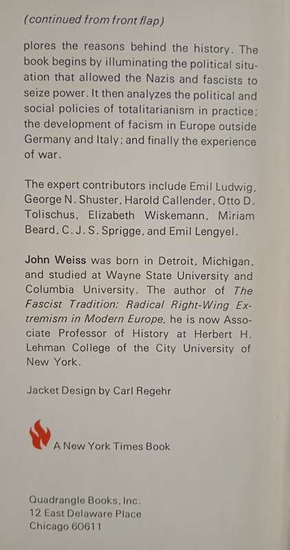 Nazis & Fascists in Europe 1918-1945 Edited with an Introduction by John Weiss
