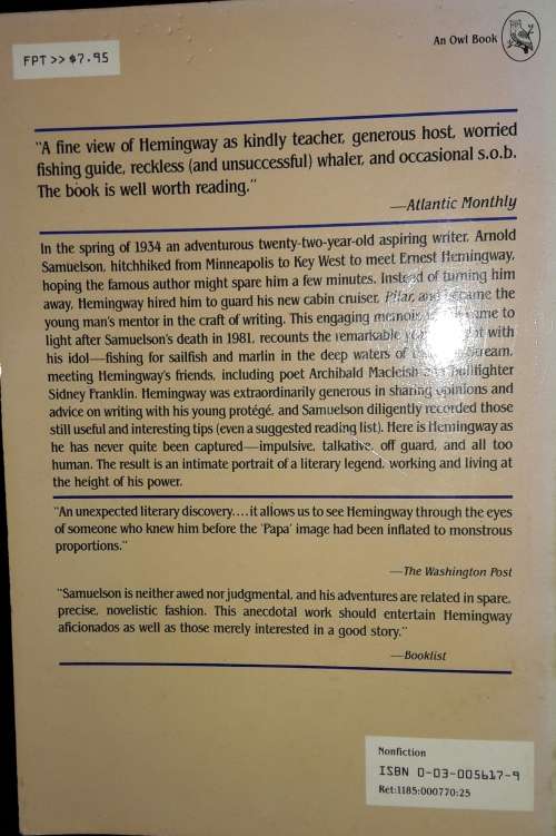 With Hemingway - A Year in Key West and Cuba - Arnold Samuelson