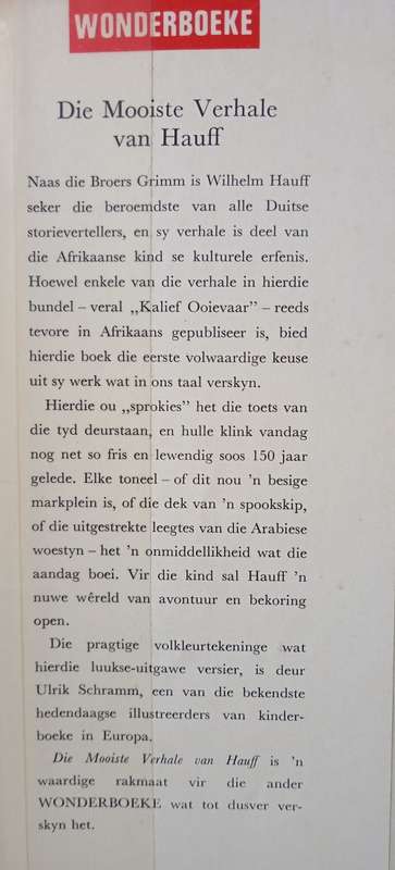 Die Mooiste Verhale van Hauff by Pieter W Grobbelaar