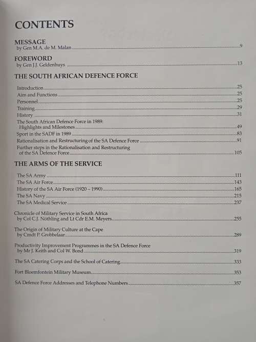 Suid-Afrikaanse Weermag Oorsig South African Defence Force Review 1990 Edited by Maj. A de la Rey