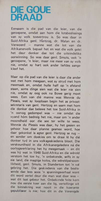 Die Goue Draad Op Die Trekpad van ń Nasie by Wennie du Plessis