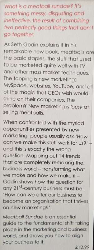 Meatball Sundae by Seth Godin