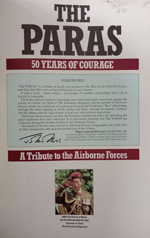The Paras 50 Years of Courage A Tribute to the Airborne Forces by David Reynolds
