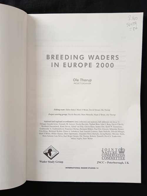 Breeding Waders in Europe 2000 International Wader Studies 14 by Ole Thorup