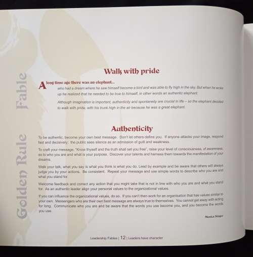 Leadership Fables Featuring Golden Rules from Leaders for the Youth