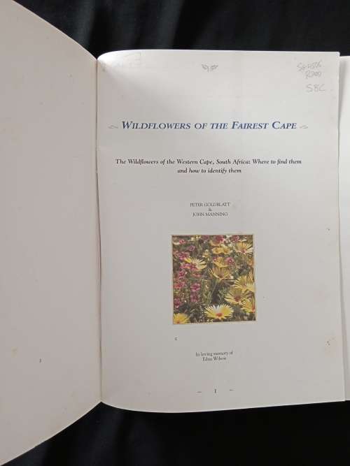 Wildflowers of the Fairest Cape by Peter Goldblatt & John Manning