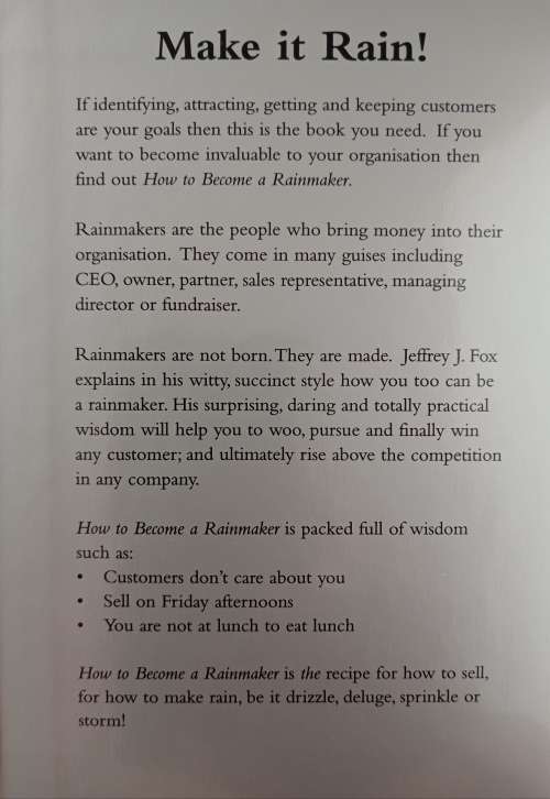 How to become a Rainmaker by Jeffrey J Fox